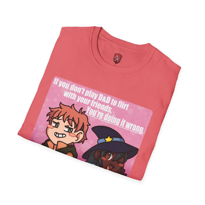 Flirting is Roleplaying! Unisex Softstyle T-Shirt