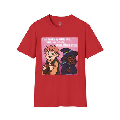 Flirting is Roleplaying! Unisex Softstyle T-Shirt