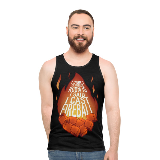 You cast what?!? Black Fireball! Unisex Tank Top (AOP)