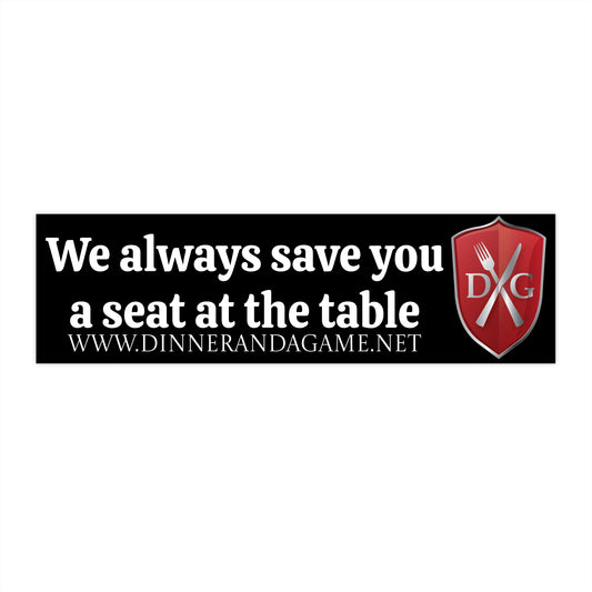 Take your seat at the table!