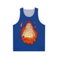 You cast what?!? Fireball! Dark Blue Unisex Tank Top (AOP)