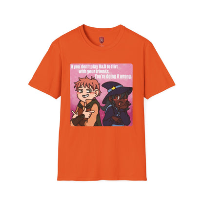 Flirting is Roleplaying! Unisex Softstyle T-Shirt