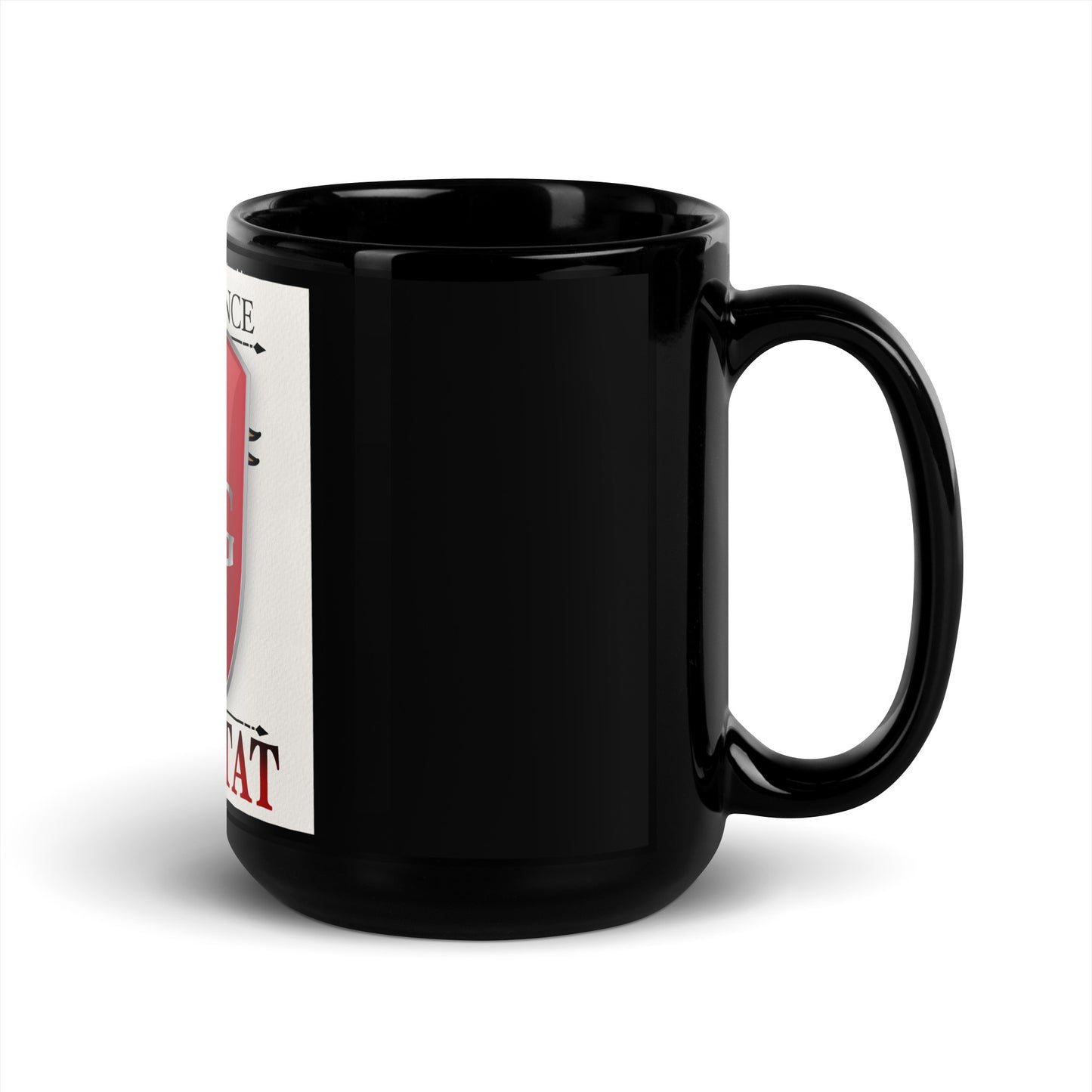 Intelligence is a dump stat Black Glossy Mug